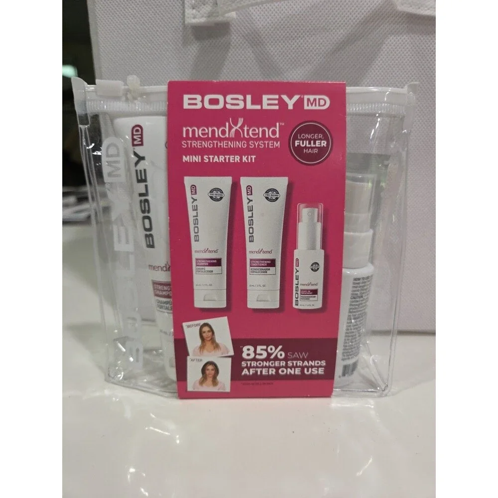 Bosley MendXtend Starter Kit - Strengthening Shampoo/Conditioner & Leave-in